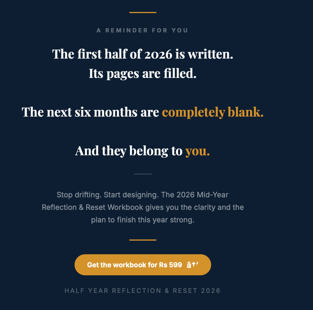 Half Year Reflection & Reset - 2026